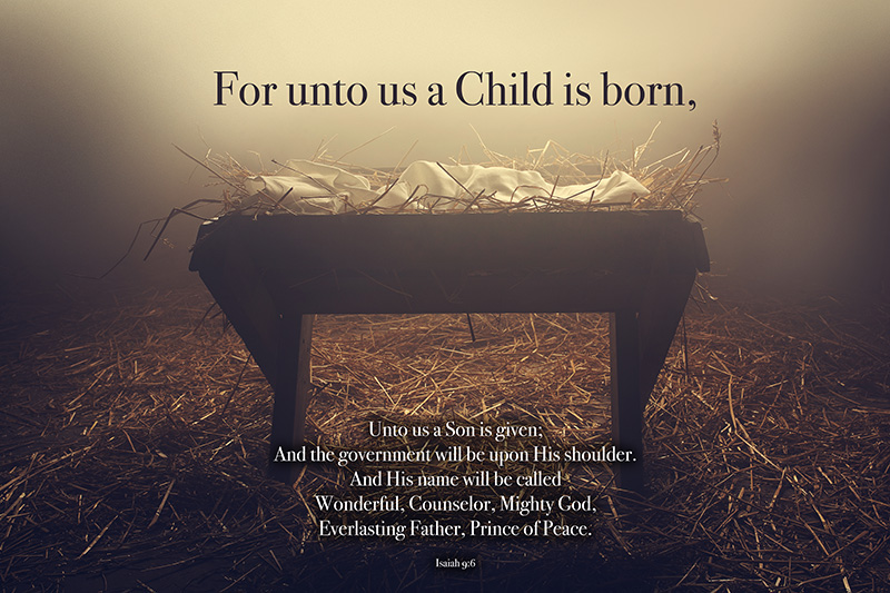 Isaiah 9:6 – Manger Christmas Card